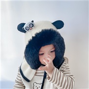 ( proposalh2-3 years old(50cm))( rice white)Baby hats Winter warm man woman child velvet woolen samll shawl