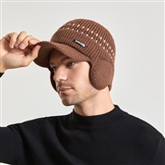 ( Khaki)Winter velvet man hedging baseball cap Outdoor warm knitting woolen