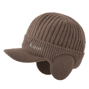 ( khaki)Outdoor woolen Korean style man hedging warm thick knitting baseball cap