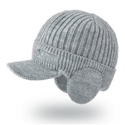 ( Light gray)Outdoor woolen Korean style man hedging warm thick knitting baseball cap