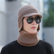 ( khaki)Winter man knitting fashion all-Purpose hedging Outdoor wind warm hat