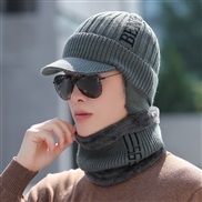 ( one size)( gray)Winter man knitting fashion all-Purpose hedging Outdoor wind warm hat
