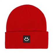(M2-6 years old)( bright red) knitting  fashion all-Purpose woolen lovely pattern hedging Autumn and Winter hat
