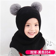 ( black)knitting one-piece autumn Winter man girl Korean style Double warm wind woolen shawl child