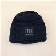 ( one size)( Navy blue)man hat Winter sport Outdoor Korean style hedging velvet woolen Word velvet thick warm knitting