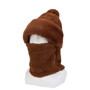 ( one size)( brown) wind hat woman Autumn and Winter fashion warm bag head hedging velvet