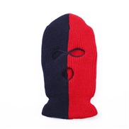 ( Navy blue red )autumn Winter warm three double color knitting man womancsgo hat