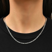 fashion concise stainless steel Metal chain temperament man woman temperament necklace