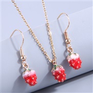 fashion sweetOL concise personality set necklace earrings