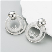 occidental style creative hollow earrings three three arring embed Rhinestone geometry earrings earring woman