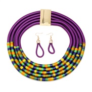 (purple)multilayer chain  Africa customs weave necklace  occidental style exaggerating necklace clavicle chain woman