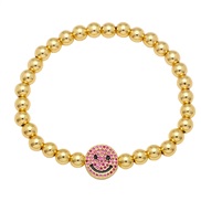 ( rose Red)gilded color zircon beads bracelet woman occidental styleins samll highbrg