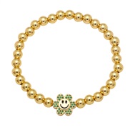 ( green)handmade gilded beads  occidental style brief sun flower watch-face braceletbrg