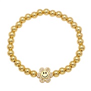 ( white)handmade gilded beads  occidental style brief sun flower watch-face braceletbrg