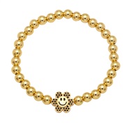 ( black)handmade gilded beads  occidental style brief sun flower watch-face braceletbrg