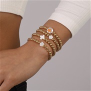 ( Gold) noble wind beads bracelet  Bohemia starfish geometry elasticity retro
