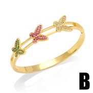 (B)occidental style high eyes bangle  samll personality fashion all-Purpose colorful diamondbrg
