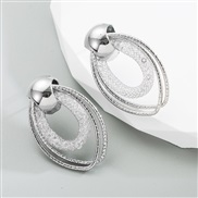 occidental style creative hollow earrings three three arring embed Rhinestone geometry earrings earring woman