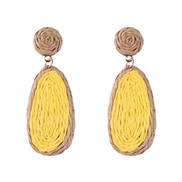 ( yellow)Bohemia wind color earrings  classic drop retro earring