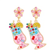 style occidental style exaggerating big earrings imitate fruits ear stud personality woman summer day