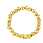 ( yellow) gold beads  occidental style Bohemian style color enamel bracelet womanbrh