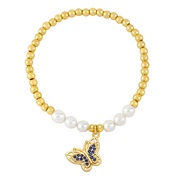 ( blue)summer Pearl butterfly bracelet woman  occidental style temperament high samllbrh