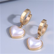 fashion sweetOL concise love Pearl titanium steel personality temperament buckle