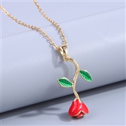 fashion sweetOL concise rose personality woman necklace