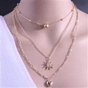 fashion Metal concise multilayer necklace