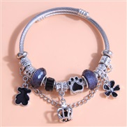 occidental style fashion MetalOL same style concise samll crown flowers beads fashion bangle