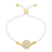 ( white)occidental style Bohemian style rope bracelet retro colorful diamond zircon high geometry love bracelet womanbrg