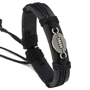 ( black)man rope handmade weave black leather bracelet Alloy Olives bangle