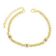( green) eyes zircon bracelet woman occidental styleins brief all-Purpose samll chain eyes braceletbrg