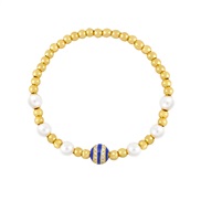 ( blue) Pearl elasticity handmade bracelet  personality braceletbrg