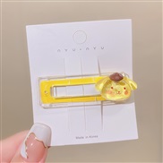 (  yellow)samll same style three hair clipbbins lovely woman elly color transparent