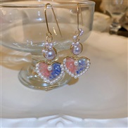 (  Gold) big fashion Pearl love temperament earrings earring high Earring woman