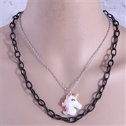 fashion all-Purpose Double layer chain temperament necklace