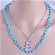 fashion all-Purpose samll Double layer chain temperament necklace