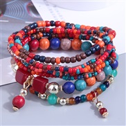 occidental style trend  Bohemia noble wind mash up beads multilayer bracelet
