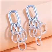 occidental style fashion Metal concise more chain temperament ear stud