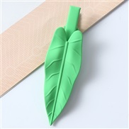 (  green)Korean style new woman frosting color Metal hair clip all-Purpose leaves temperament