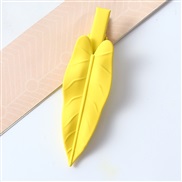 (  yellow)Korean style new woman frosting color Metal hair clip all-Purpose leaves temperament