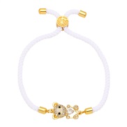 ( white)fashion love samll bracelet woman lovelyins brief samll handmade weave rope braceletbrg