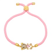 ( Pink)fashion love samll bracelet woman lovelyins brief samll handmade weave rope braceletbrg
