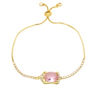( Pink)zircon bracelet womanins samll lovers temperamentbrg