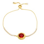 ( red)occidental style samll bracelet lady brief fashion all-Purpose elegant diamond geometry big zircon braceletbrg