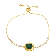 ( green)occidental style samll bracelet lady brief fashion all-Purpose elegant diamond geometry big zircon braceletbrg