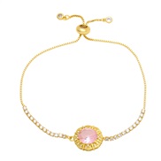 ( Pink)occidental style samll bracelet lady brief fashion all-Purpose elegant diamond geometry big zircon braceletbrg
