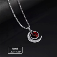 (Virgo) Twelve Constellations Necklace Fashion Man Hehaha Accessories Simple Constellation Necklace