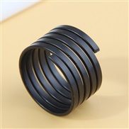 occidental style fashion concise black opening ring
